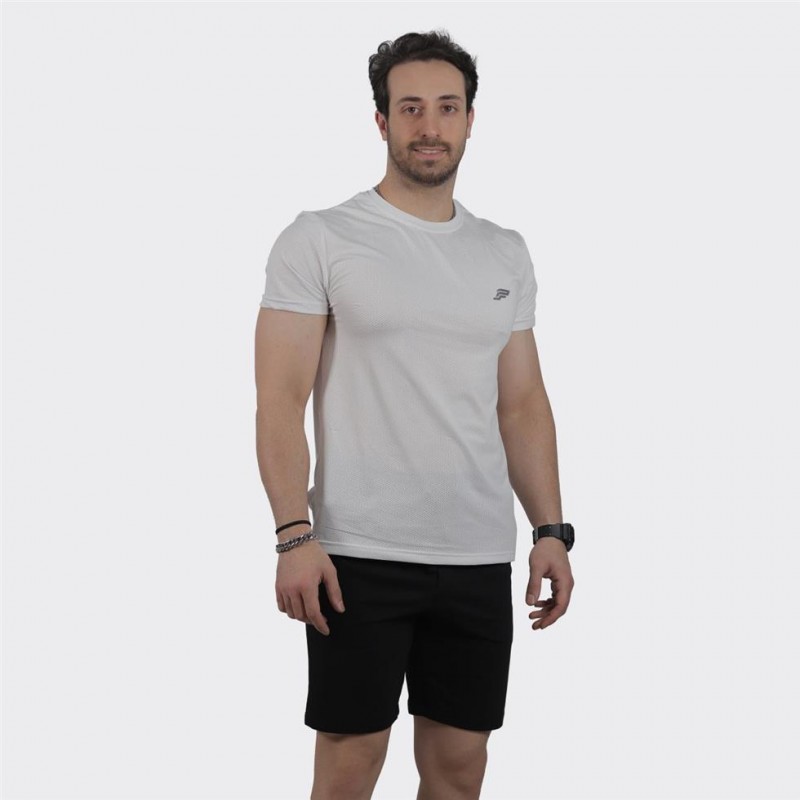 تی شرت مردانه آستین کوتاه لاکرا سوزنی psw کد 39008 تکی - تولیدی پوشاک ورزشی پویان